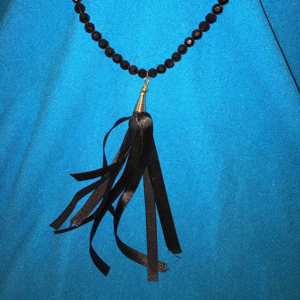 Black Tassel Necklace
